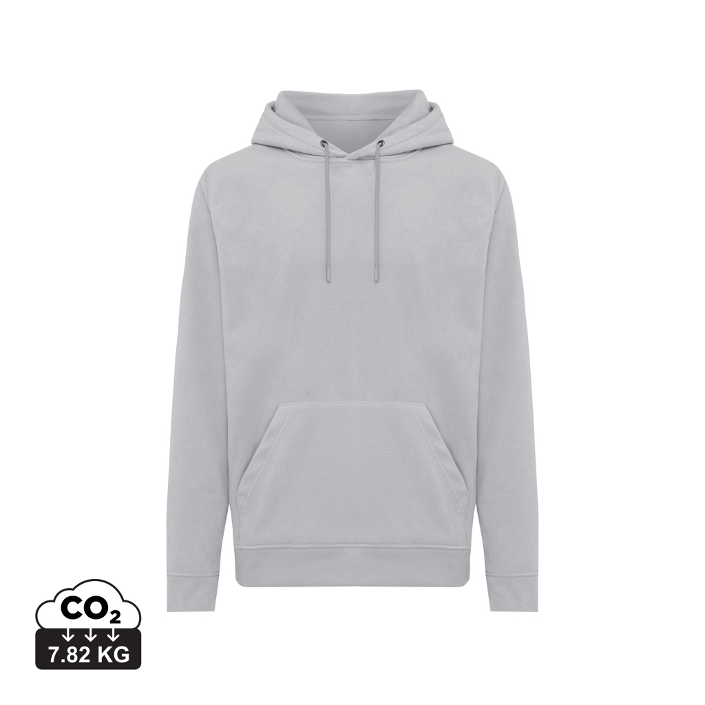 Polaire à capuche unisexe personnalisée Iqoniq Trivor Storm Grey